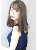 ☆ジグザグバング× ブルージュ  外国人風ロブ デザインカラー☆