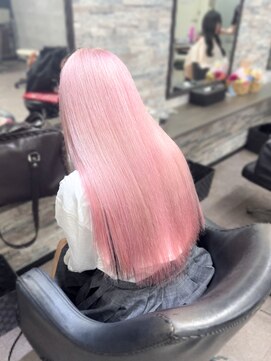 オズ 梅田店(OZ) ホワイトピンク/イヤリング黒エクステ8枚