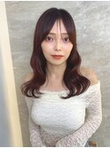 ミニウルフレイヤーカット顔周り前髪韓国ミディアムロング/池袋