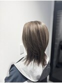 KIBUN／ハイライト/白髪ぼかし/マットアッシュ/ウルフ