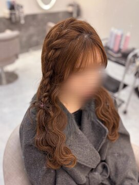 ヘア サロン クラン ソア 心斎橋店(hair salon clan soar) 編みたらしリボン