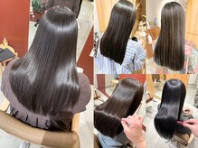 【つい触りたくなるうる艶髪を】自然な艶と柔らかさを叶える髪質改善ストレート。