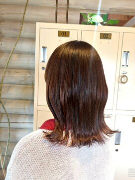 クレエ ヘアー デザイン(creer hair design) 大人可愛い外ハネ小顔くびれヘアうるツヤブラウン髪質改善