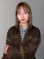 ヨハク 大阪梅田中崎町(yohaku)&nbsp;【MIHO】ミディアムレイヤーミルクティー×フェイスフレーミング