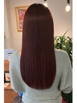 ポンテ(PONTE)&nbsp;赤系カラーストレートロング