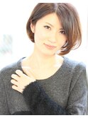【耳かけ前下がりショートボブレイヤー】