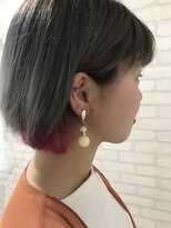 ココテラス(coco terrace) シルバーカラー×インナーカラーピンク★韓国/前髪カット