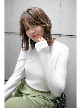 ヘアサロンエム 渋谷店(HAIR SALON M) デザインカラー/厚めバング/ローライト/スリークボブ