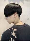 ノーセットでもかっこいい前下がりマッシュ
