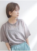 横顔美人王道モテ愛され大人ショートボブホワイトアッシュ