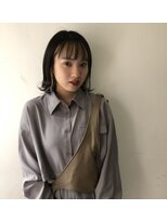 テンバイシオミエイチ(10 by shiomi H)&nbsp;ミストバング×外ハネボブ/ハイトーンベージュインナーカラー