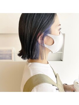 ツバメ ヘアー(TSUBAME HAIR) インナーカラー×ブルーバイオレット