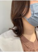 【くびれヘア】 前髪長めのくびれミディ ほんのりレイヤー