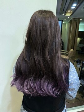 セラヴィ ロングレイヤー×ラベンダー裾カラー