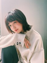 エアー 青山(AIR) 外ハネボブ×オシャレサイドバング/ペールベージュ air諸見里