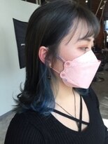 オレンジドロップ 長岡駅店(orange drop)&nbsp;20代30代40代/大人可愛い/ブルーインナーカラー/外ハネミディ