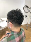 MEN'S HAIR  センターパート　ツイストスパイラル　コンマヘア