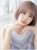 ■モーブバイカラー美髪ぶつ切りボブ214★越谷10代20代30代