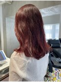 【小岩井美希】深めピンクブラウン/艶髪暖色系カラー/大人暗髪