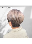 【FELICITA】マッシュボブ×白髪染めデザインカラー