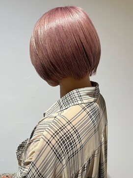 アルフレッド 桜本町店(alfRed) 20代30代大人かわいい艶感ショートボブ×アッシュピンク