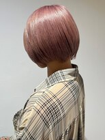 アルフレッド 桜本町店(alfRed) 20代30代大人かわいい艶感ショートボブ×アッシュピンク