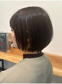 大人ラフウェーブ20代30代40代ボブブラウンスウィングショート