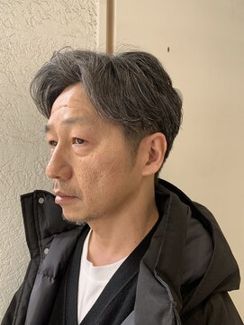 アッシュ 千歳烏山店(Ash) イケオジメンズカット センターパート アップバング 千歳烏山