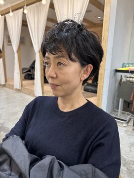 ロンドアジュール 横浜(Lond azur) ☆ワンカールパーマで癖を活かせるマッシュショート 横浜
