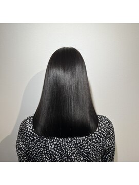 アンクル(ancre) 艶髪ストレート×ミディアム×ダークアッシュ×髪質改善【広島】