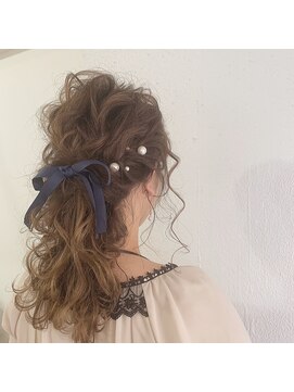 トランキル(tranquille) 大人可愛い＊ふわふわローポニー