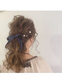 大人可愛い*ふわふわローポニー