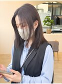 【MISATO】グレージュ_ロブヘア_切りっぱなし