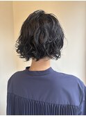 クリームパーマでMIXカール
