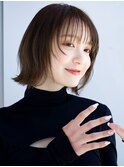 フェイスレイヤーが可愛いくびれボブ