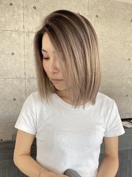 ウル 岡山駅店(ULu.) ホワイトアッシュスパイキーショートメンズブリーチ20代30代40代