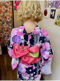圧倒的可愛い♪ゆかた帯アレンジ～お花(*^▽^*)
