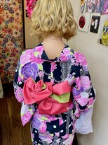 ヘアセットアップス(UP's)&nbsp;圧倒的可愛い♪ゆかた帯アレンジ～お花(*^▽^*)