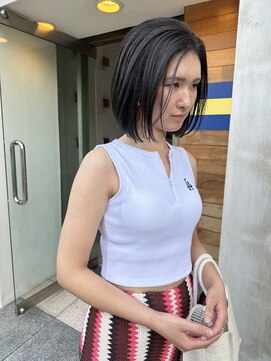 ティムヘアー(tim hair) ▲プツっと切りっぱなしボブ×シルク縮毛矯正▲