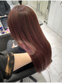 ピンクブラウン/ケアブリーチ/艶髪