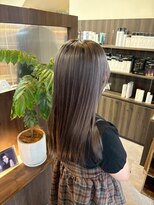 キラヴィ 三宮店(KIRAVI)&nbsp;ウルフボブミディアムヘアカラー外ハネボブグレージュヘアカラー