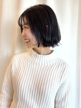 ヘアメイク ミチ 富田店(HAIRMAKE MICHI) 【MICHI 富田店 古作蓮】黒髪 ボブ 顔周りカット 髪質改善 艶髪