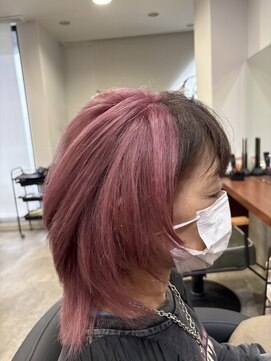 ヘアメイクアクト 都賀店 色落ちまで可愛い！根元リタッチ×ペールピンク