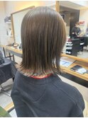 透明感ケアカラー × グレージュ