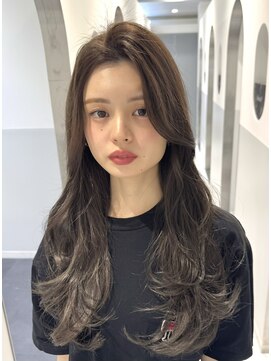 ヘアーメイク ロン(Ron) 青木/大人可愛いゆるふわレイヤーカット/オリーブアッシュ/長野