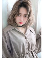 lume 経堂【ルーム】【10月下旬オープン（予定）】&nbsp;★くびレイヤーエモージュ斜めバング グレージュカラー