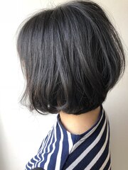 [OCEAN Hair&Life]毛先ゆるパーマ×黒髪×大人ボブ☆
