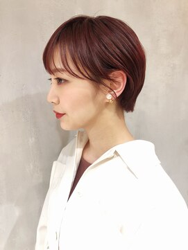 アルバム 渋谷パルコ(ALBUM) チェリーピンクショート_外ハネボブアッシュブラウン_ba277371