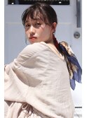 ローポニー　スカーフアレンジ　オリーブベージュ