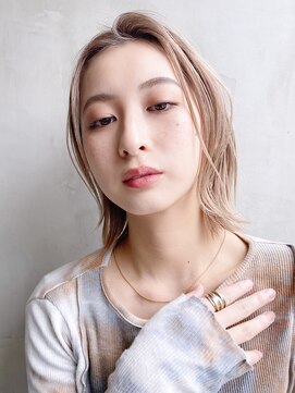 アルバム 銀座(ALBUM GINZA) ミルクティーボブ_ミニウルフテラコッタくすみブルー_28777